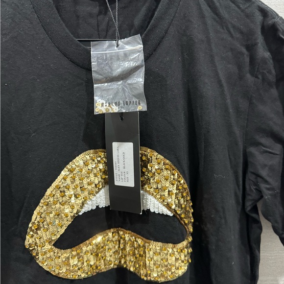 MARKUS LUPFER Alex Sequin 3D Lara Lip T-Shirt - Picture 2 of 5